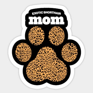 Haute Leopard Exotic Shorthair Mom Cat Paw With Rich Leopard Print Sticker